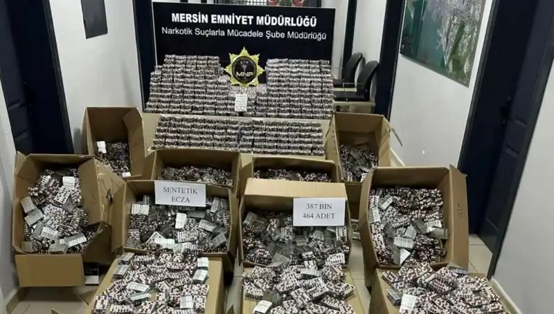 Mersin'de Tarihi Uyuşturucu Operasyonu: 387 Bin Uyuşturucu Hap Ele Geçirildi!